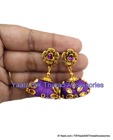 silk thread EARRINGS 