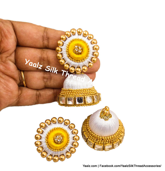 silk thread EARRING 