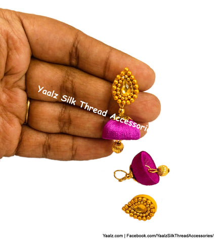 silk thread EARRING 