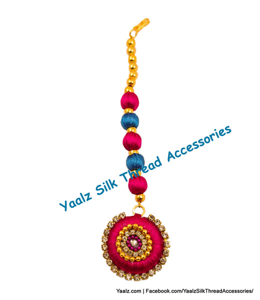silk thread Maang Tikka 