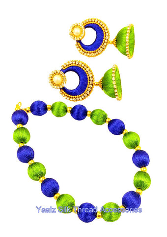 silk thread NECKSET & EARRING 