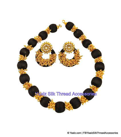 silk thread NECKSET & EARRING 