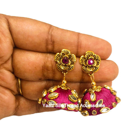 silk thread EARRINGS 