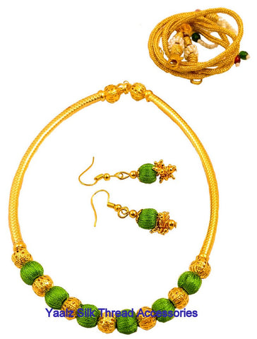 silk thread NECKSET & EARRING 