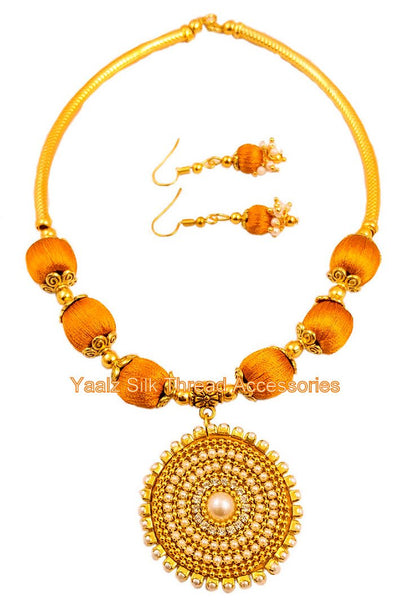 silk thread NECKSET & EARRING 
