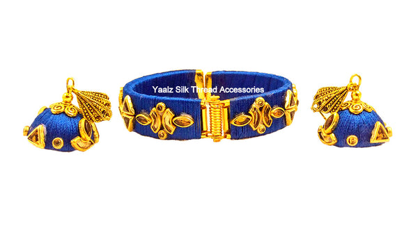 silk thread Bangle & Earring 