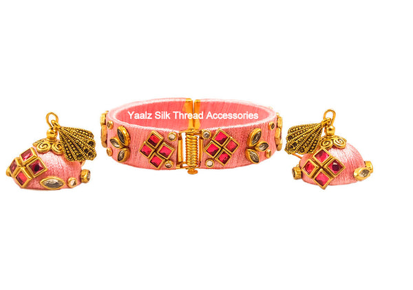 silk thread Bangle & Earring 
