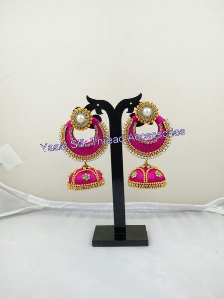 silk thread Chand Bali Earring 