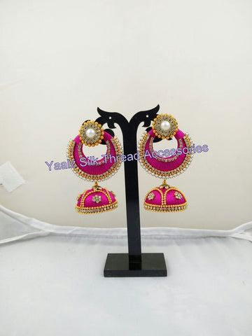 silk thread Chand Bali Earring 