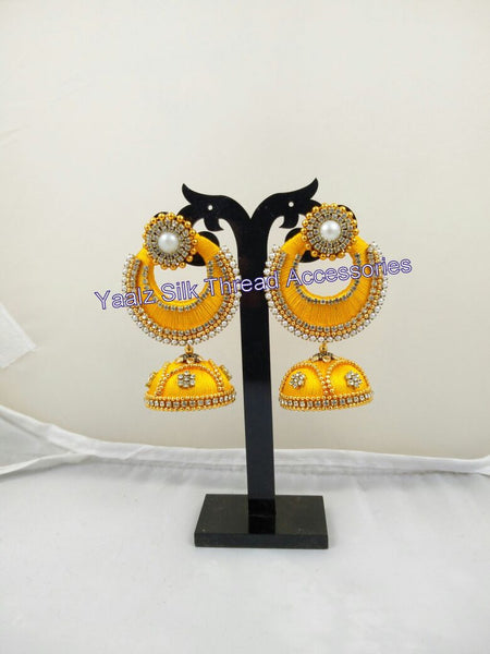 silk thread Chand Bali Earring 