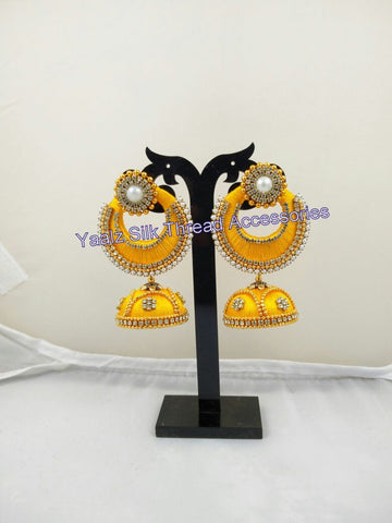 silk thread Chand Bali Earring 